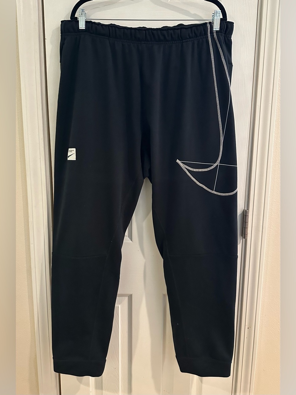 Nike Men’s Running Pants Black with White Stitching XXL